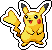 pixel art of a heart-tail pikachu