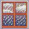pixel art of a rainy scene outside a window